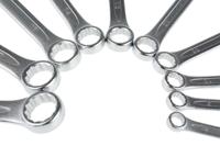 487-084 RS PRO 10-Piece Spanner Set, 8 → 19 mm, Chrome Vanadium Steel
