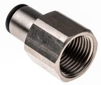 3114-10-21 Legris LF3000 Series Straight Threaded Adaptor, G 1/2 Female to Push In 10 mm, Threaded-to-Tube Connection Style