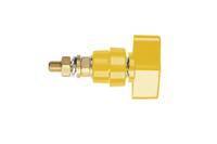 pol-102-l-ge Schutzinger 4mm Yellow Terminal Post, 1kV, 100A, M8 x 0.75 Thread