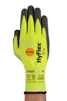 11423060 Ansell 11-423 Yellow Polyamide Work Gloves, Size 6, Aqua Polymer Coating