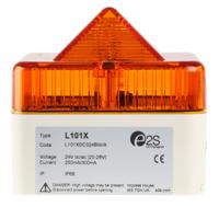 l101xdc024bwa e2s L101X Series Amber Flashing Beacon, 24 V ac/dc, Surface Mount, Xenon Bulb, IP66