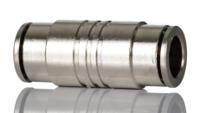 100201000 Norgren PNEUFIT 10 Series Straight Tube-to-Tube Adaptor, Push In 10 mm to Push In 10 mm, Tube-to-Tube Connection Style,