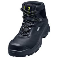 6874248 uvex 3 Black ESD Safe Composite Toe Capped Unisex Safety Boots, UK 13, EU 48