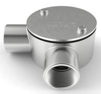 471-1271 RS PRO Angle Box, Conduit Fitting, 25mm Nominal Size, 316 Stainless Steel, Silver IP67 rating