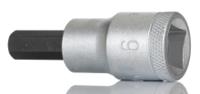in-19-9 Gedore Hexagon Screwdriver Bit, 9 mm Tip, 1/2 in Drive, Hexagon Drive, 61 mm Overall