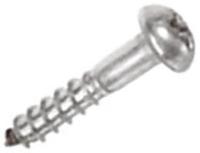 483-3242 RS PRO Pozidriv Round Stainless Steel Wood Screw, A2 304, 5mm Thread, 40mm Length