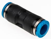 qs-8 Festo QS Series Straight Tube-to-Tube Adaptor, Push In 8 mm to Push In 8 mm, Tube-to-Tube Connection Style, 153033