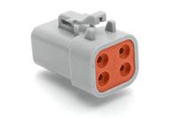 atp06-4s Amphenol Industrial, ATP Automotive Connector Plug Grey Cable Mount 4 Way, Crimp Termination ATP06-4S