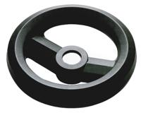161-1974 RS PRO Black Glass-Fibre Reinforced Technopolymer Hand Wheel, 126mm diameter
