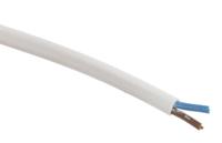 775-6081 RS PRO 2192Y 0.5 mm² 2 Core Power Cable, H03VVH2-F, White PVC, 100m