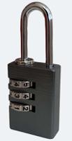 196-3966 RS PRO Combination Aluminium Combination Padlock, 3mm Shackle, 23mm Body