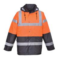 s467orrm Portwest S467 Black/Green/White/Yellow Unisex Hi Vis Winter Jacket, M