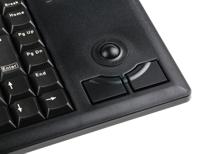 g84-4400lubgb-2 Cherry Wired USB Compact Trackball Keyboard, QWERTY (UK), Black