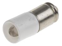 210-046 RS PRO White LED Indicator Lamp, 48V ac/dc, Midget Groove Base, 6.1mm Diameter, 1400mcd