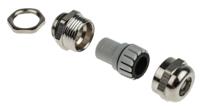 210-0596 RS PRO Metallic Nickel Plated Brass Cable Gland, M16 Thread, 5mm min., 10mm max., IP68