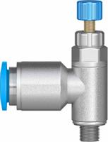 grla-m5-qs-6-rs-d Festo GRLA Series Tube Exhaust Valve, 6mm Tube Inlet Port x M5 Male Outlet Port x 6mm Tube Outlet Port, 197578