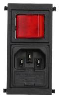 bzv01a062011 Bulgin 6A, 250 V ac Male Snap-In IEC Filter 1 Pole BZV01/A0620/11 1 Fuse