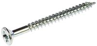 529-090 RS PRO Pozidriv Countersunk Steel Wood Screw, Bright Zinc Plated, No. 6 Thread, 1.1/2in Length