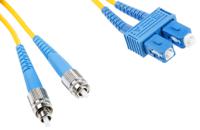 536-8317 RS PRO FC to SC Duplex Single Mode OS1 Fibre Optic Cable, 9/125μm, Yellow, 3m