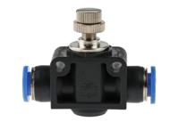144-2663 RS PRO Tube Speed Controller, Push In 8mm Tube Inlet Port x Push In 8mm Tube Outlet Port