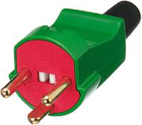 210a1186 LK Denmark Mains Plug, 10A Green, Red, Cable Mount, 250 V