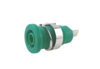 224-7424 RS PRO Green Female Banana Socket, 4 mm Connector, Tab Termination, 24A, 1000V, Nickel, Tin Plating