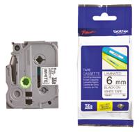 tze-s211 Brother Black on White Label Printer Tape, 8 m Length, 6 mm Width