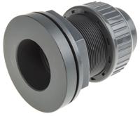 161050250 Georg Fischer Plastic Pipe Fitting, Straight Tank Adapter, 50mm to Cement 50mm