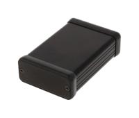 1455c801bk Hammond 1455 Series Black Aluminium Enclosure, IP54, Black Lid, 80 x 54 x 23mm