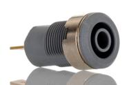 233000-28 Staubli Grey Female Banana Socket, 4 mm Connector, Tab Termination, 24A, 1000V, Gold Plating