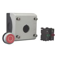 216521-m22-d-r-x0kc11i Eaton Momentary Enclosed Push Button - SPDT, Plastic, 1 Cutouts, Red, O, IP69K