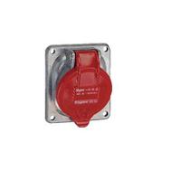 0-529-33 Legrand Red Power Socket, 4 Poles, 32A, Outdoor Use