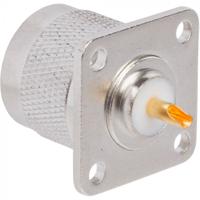 172118 Amphenol RF Plug Panel Mount N Connector, Solder Termination, Straight Body