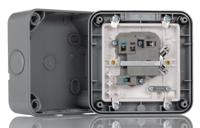 wp53-02 BG Electrical 13A 1 Gang Switched Fused Spur IP66