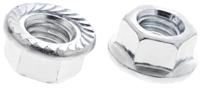 275-563 RS PRO, Bright Zinc Plated Steel Flanged Hex Nut, DIN 6923, M10