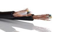 208-0197 RS PRO Coiled 0.14 mm² 4 Core Power Cable, Black TPU, 0.5m