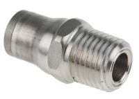 3805-08-14 Legris LF3800 Series Straight Threaded Adaptor, NPT 1/4 Male to Push In 8 mm, Threaded-to-Tube Connection Style