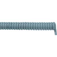 70002727 Lapp Spiral Cable 0.75 mm² 7 Core Power Cable, Silver Grey Polyurethane PUR, 1m