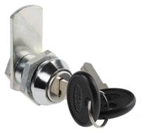 146-1815 RS PRO Cabinet Lock, 16.5mm Panel-to-Tongue, 20.2 x 17.2mm Cutout, Key Unlock