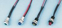 oxlclh6312acfl30we Oxley White Panel Mount Indicator, 12V ac, 6.4mm Mounting Hole Size, Lead Wires Termination, IP66