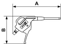 abg-06mtl PREVOST 6bar Air Blow Gun, ARO 6 Air Inlet (BSP)