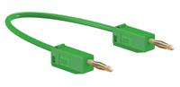 280039-050-25 Staubli 2 mm Connector Test Lead, 10A, 30 V ac, 60V dc, Green, 500mm Lead Length