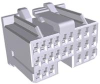 316371-1 TE Connectivity, MULTILOCK 040 II Male Connector Housing, 2.5mm Pitch, 24 Way, 3 Row