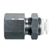 kge06-01 SMC KGE Series Bulkhead Threaded-to-Tube Adaptor, Rc 1/8 to Push In 6 mm, Threaded-to-Tube Connection Style