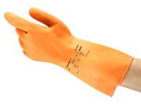 87370065 Ansell 87-370 Orange Cotton Work Gloves, Size 6.5, Latex Coating