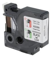 622289 Dymo Black on Clear Label Printer Tape, 5.5 m Length, 12 mm Width