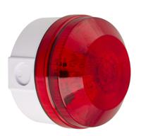led195-01wh-02 Moflash LED195 Series Red Flashing Beacon, 8 → 20 V ac/dc, Surface Mount, Wall Mount, LED Bulb, IP65
