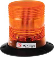907-6025 RS PRO Amber Flashing Beacon, 10 → 30 V dc, Surface Mount, Wall Mount, LED Bulb, IP56