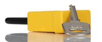 7440yellow-kd ABUS Key Weatherproof Aluminium, Steel Safety Padlock, 6.5mm Shackle, 38mm Body