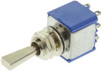 5647a9 APEM Toggle Switch, Panel Mount, (On)-Off-(On), DPST, Solder Terminal